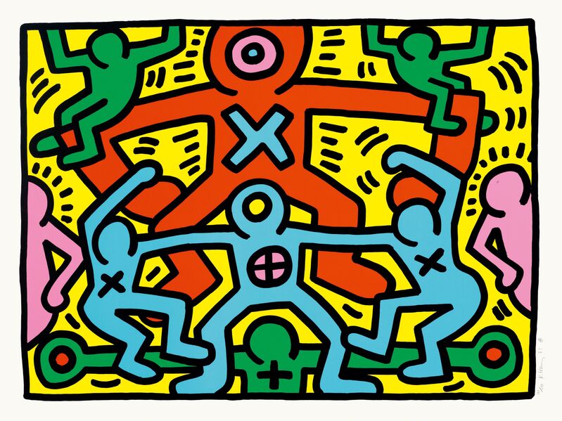 Keith Haring, ‘Untitled’, 1985, Print, Colour Screenprint, Koller Auctions