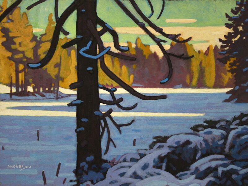 Clayton Anderson, ‘Frozen Cedar’, Painting, Acrylic on Canvas, Madrona Gallery