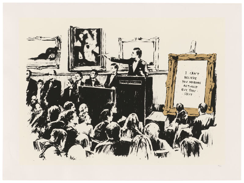 Banksy, ‘Morons La Edition’, 2006, Print, Screenprint in colours, on Arches 88 wove paper, Yield Gallery