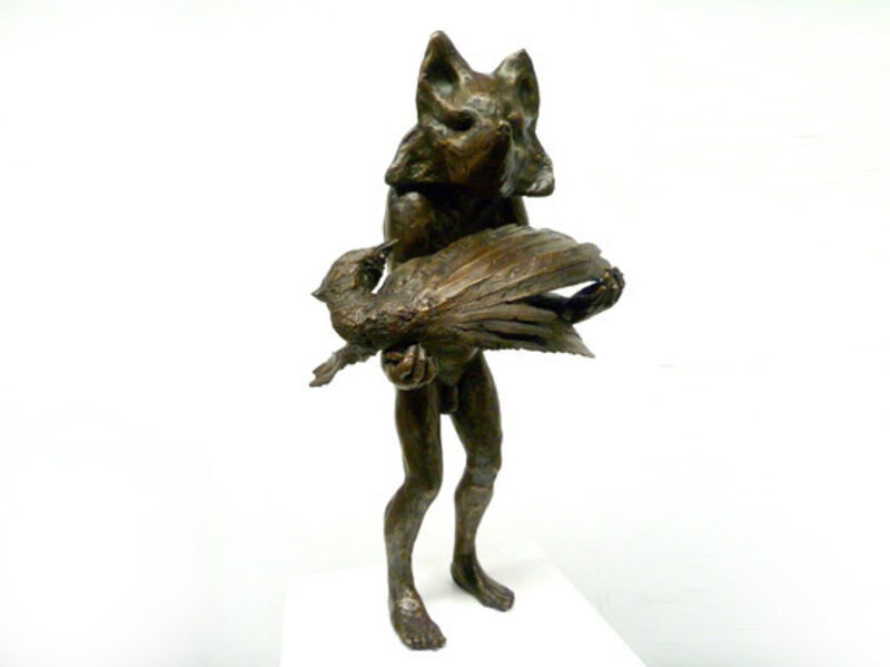 Beth Carter, ‘Fox and Pheasant’, 2015, Sculpture, Bronze, Hugo Galerie
