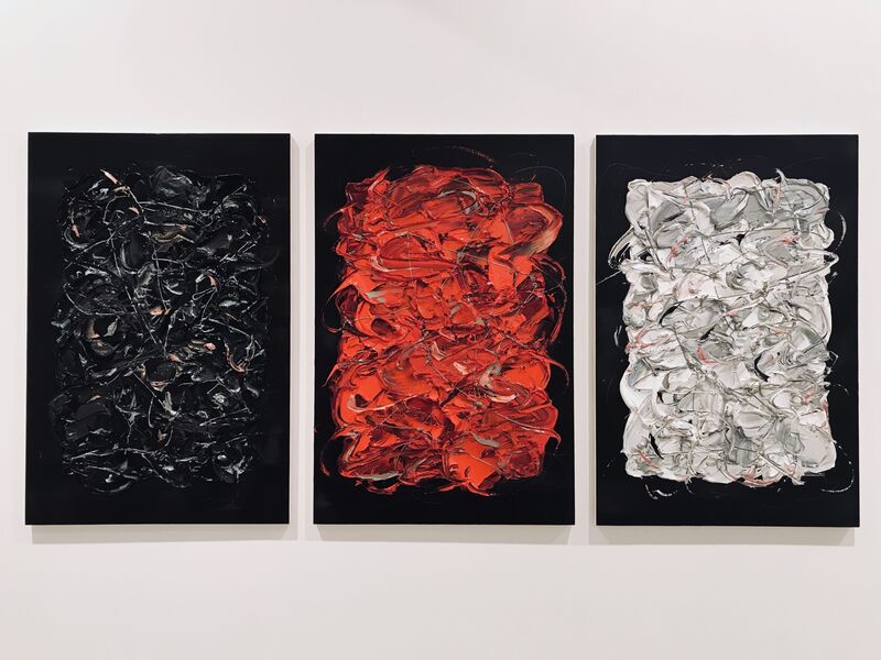 Shigeru Nishikawa 西川 茂, ‘Package (Red)’, 2020, Painting, Oil, graphite, metal powder, canvas, panel, Taguchi Fine Art