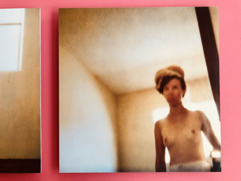 Stefanie Schneider, ‘Blue House (triptych) - Contemporary, 21st Century, Polaroid, Figurative Photography, Nude’, 1998, Photography, Analog C-Prints, hand-printed by the artist, based on 3 Stefanie Schneider expired Polaroid photographs, mounted on Aluminum with matte UV-Protection, Instantdreams
