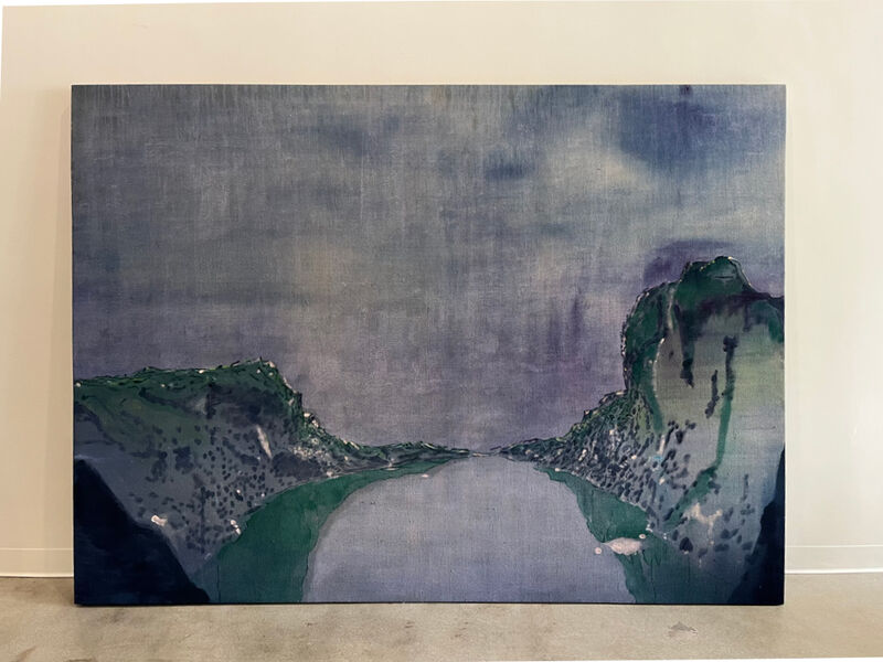 Miguel Nelson, ‘landscape, acrylic, blue, purples, canvas, painting,’, 2020, Painting, Acrylic on canvas, D2 Art