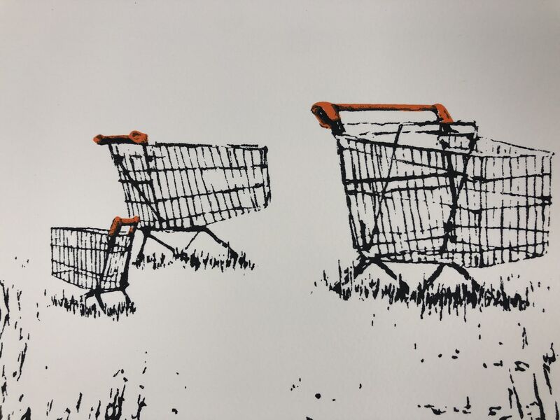 Banksy, ‘Trolley Hunters’, 2007, Print, Silkscreen in colours, Reem Gallery