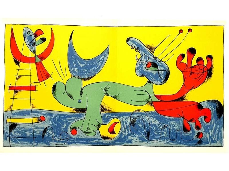 Joan Miró, ‘Original Lithograph "Playing Dog" by Joan Miro’, 1956, Print, Lithograph, Galerie Philia