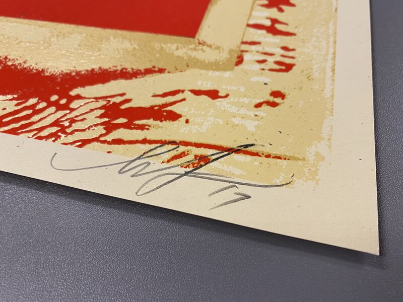 Shepard Fairey, ‘Peace Guard 2 Stencil - Lisabon’, 2017, Print, Screen print on cream Speckletone paper., artempus
