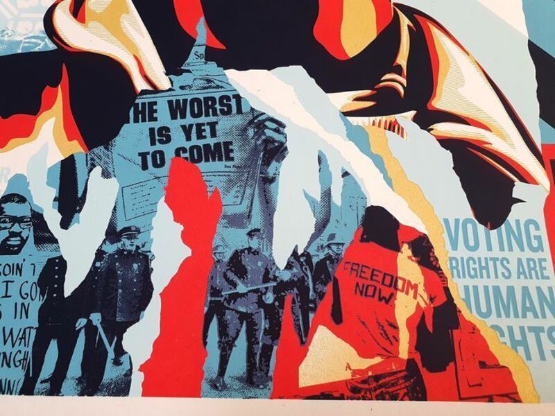 Shepard Fairey, ‘Voting Rights’, 2020, Print, Speckletone paper, AYNAC Gallery