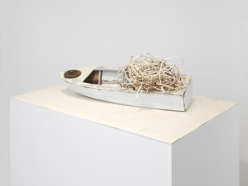 Michelle Stuart, ‘Dream Collector Carpinteria’, 2003/2012, Sculpture, Wood, paint, metal, beeswax, canvas, muslin-mounted rag paper, pencil, and string, Galerie Lelong & Co.