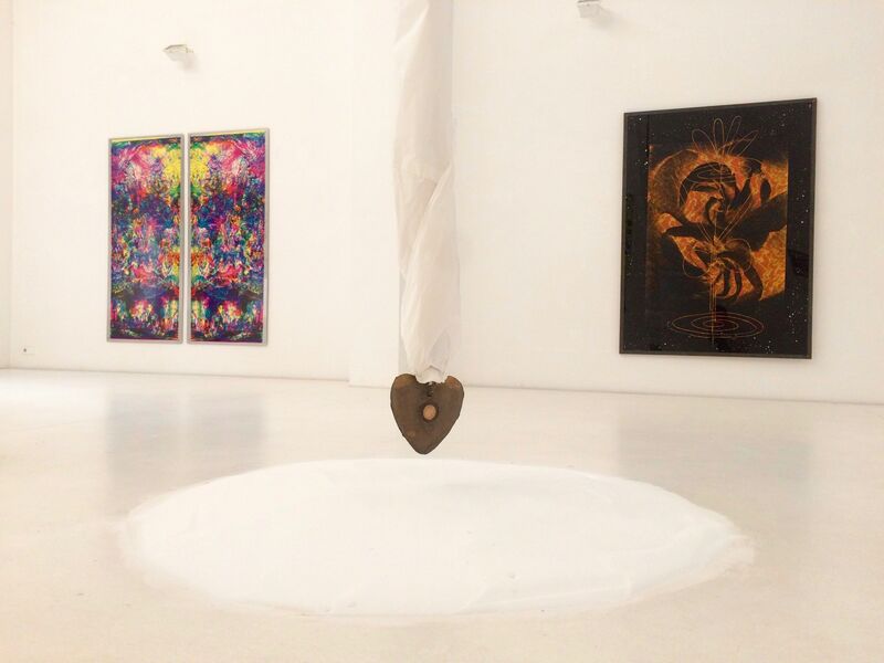 Ulrike Rosenbach, ‘HERZPENDEL’, 1991, Installation, Bronze, copper, rope, red wool, paper, salt, Brigitte March International Contemporary Art