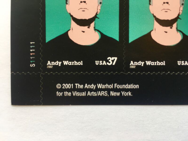 Andy Warhol, ‘Commemorative Stamp Sheet feat. Warhol Self-Portrait’, 2002, Ephemera or Merchandise, Gummed lithographic printed sheet, Gallery 52