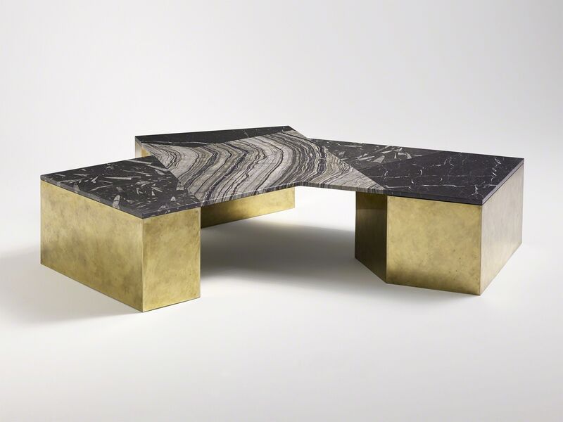 Brian Thoreen, ‘Mixed Marble Coffee Table’, 2015, Design/Decorative Art, Marble, brass, steel, Patrick Parrish Gallery