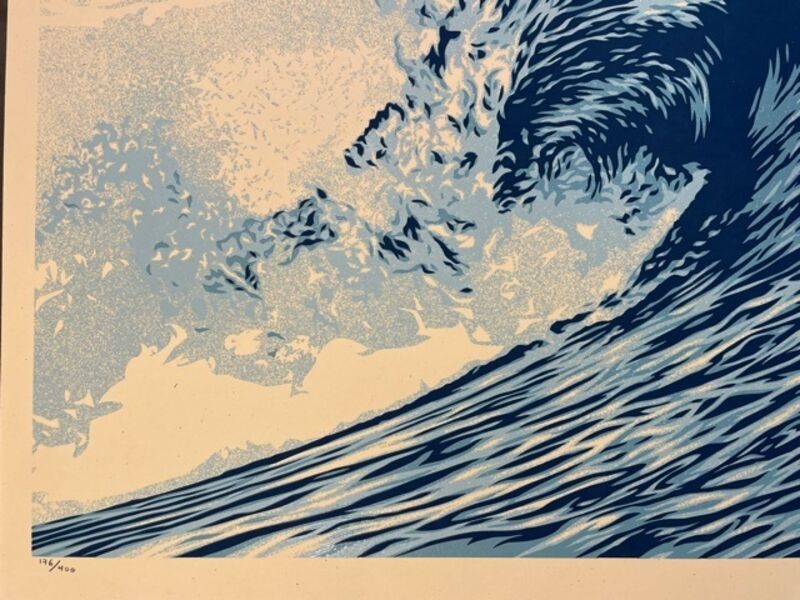 Shepard Fairey, ‘Wave Of Distress Shepard Fairey Print Obey Giant "World Water Day"’, 2021, Print, Silkscreen On Creme Fine Art Speckletone Paper, New Union Gallery
