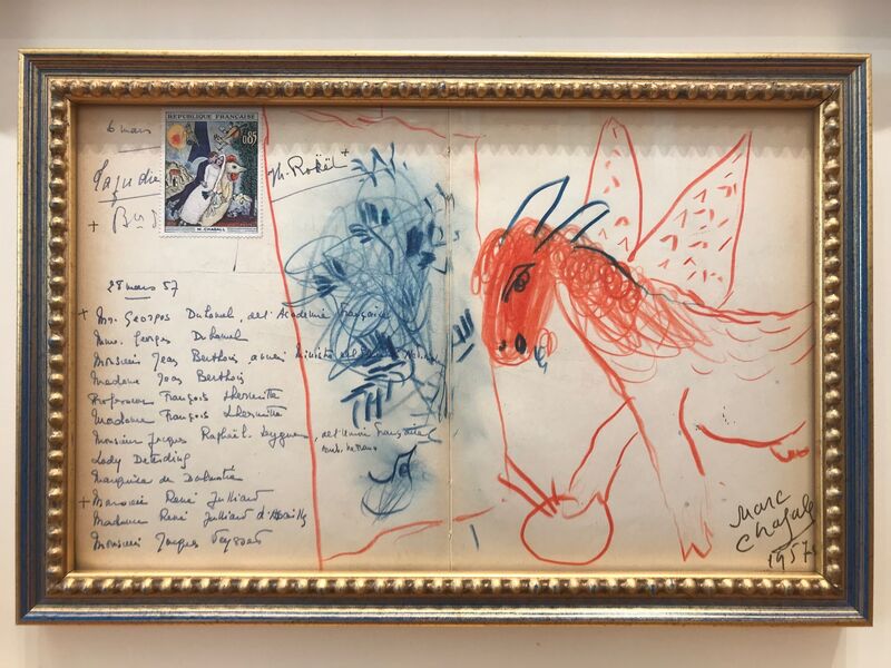 Marc Chagall, ‘Winged horse’, 1957, Drawing, Collage or other Work on Paper, Pastel on paper, Kings Gallery