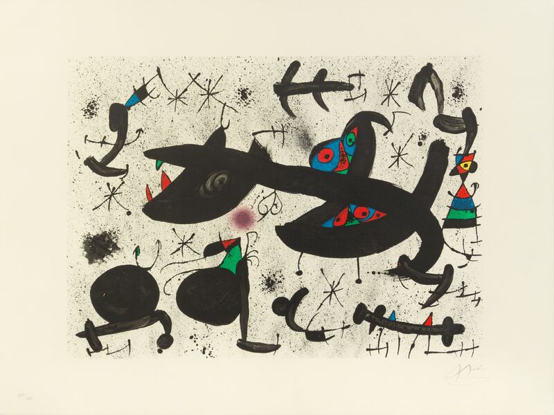 Joan Miró, ‘Untitled (pl. 10 from Homenatge a Joan Prats)’, 1971, Print, Lithograph in colors, Hindman