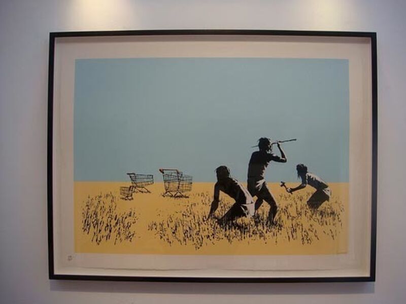 Banksy, ‘Trolley Hunters’, 2007, Print, Screen-print in colors on wove paper, MoonStar Fine Arts Advisors