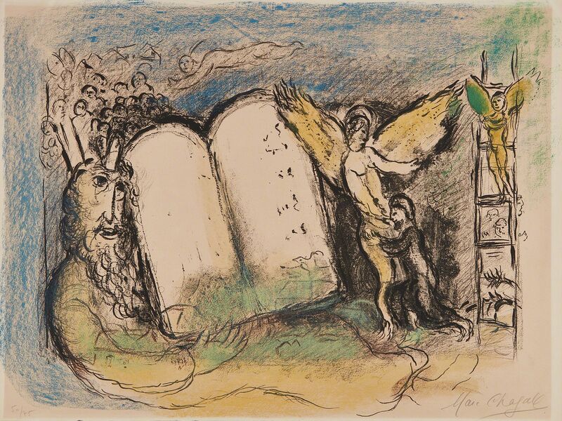 Marc Chagall, ‘Vision of Moses, second state’, 1968, Print, Lithograph in colors, on wove paper, the full sheet., Phillips