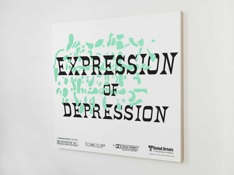 Matthew Brannon, ‘Espression of Depression’, 2021, Painting, Acrylic and enamel on canvas, Office Baroque