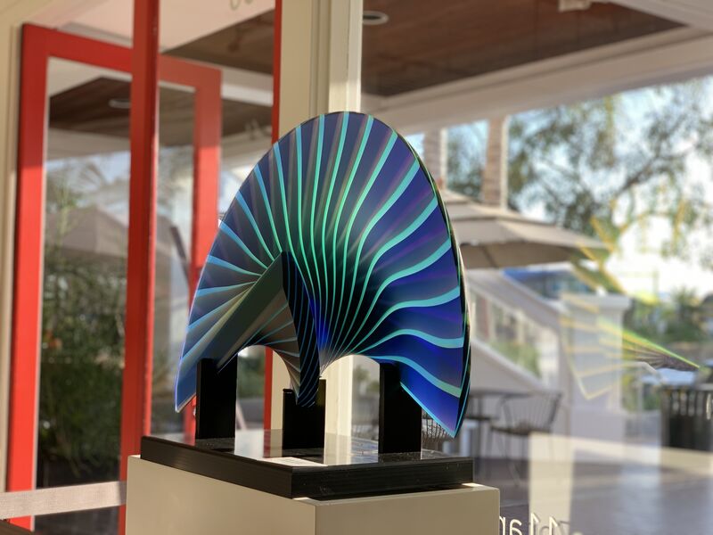 Laszlo Lukacsi, ‘The Peacock’, 2016, Sculpture, Polished layered glass, Avran Fine Art