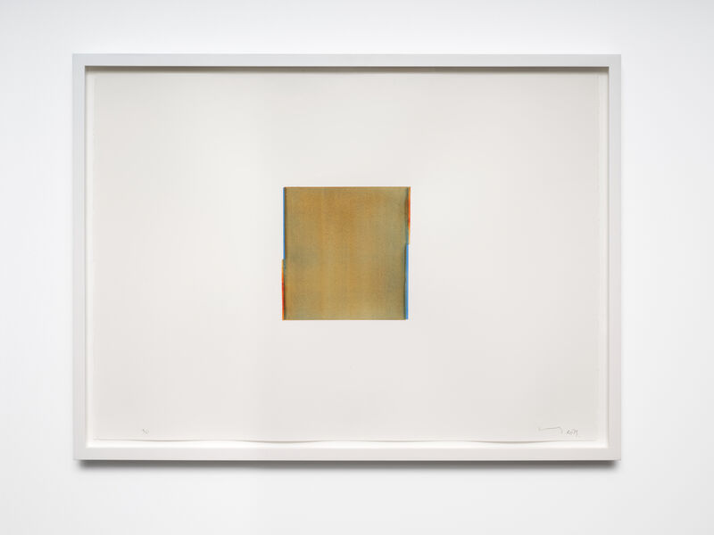 Callum Innes, ‘Cerulean Blue / Quincadrone Gold (no. 30.)’, 2013, Drawing, Collage or other Work on Paper, Watercolour on 600gsm Fabriano Artistico HP, i8 Gallery
