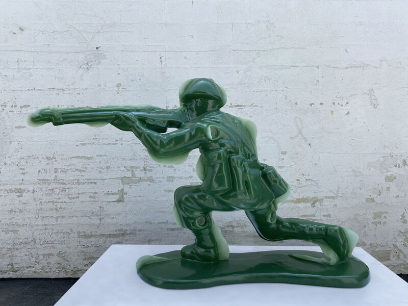 Yoram Wolberger, ‘Toy Soldier #5 (Kneeling Position)’, 2020, Sculpture, 3D digital scanning, CNC digital sculpting, Reinforced Fiberglass Composite, Urethane, Mark Moore Fine Art