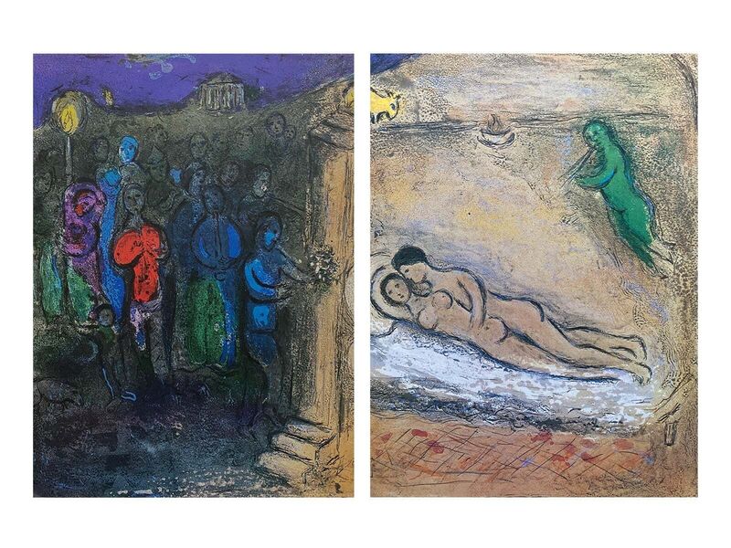 Marc Chagall, ‘“(Hymen),” from Daphnis et Chloé (Cramer 46; Mourlot 349)’, 1977, Ephemera or Merchandise, Offset lithograph on wove paper, Art Commerce