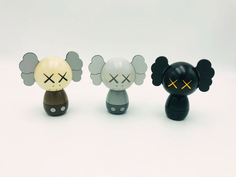KAWS, ‘Holiday Japan Kokeshi Doll set’, 2019, Sculpture, Wood, Lougher Contemporary Gallery Auction