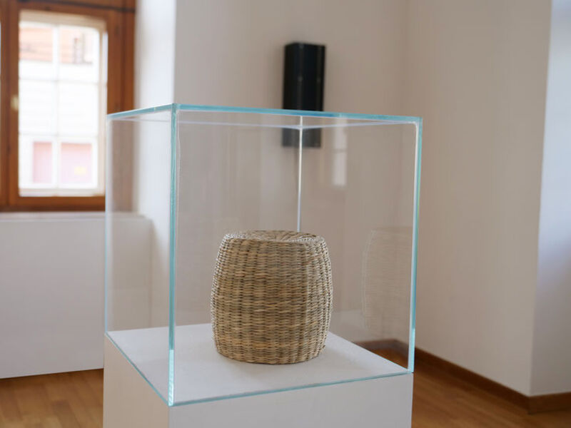 Pfeifer & Kreutzer, ‘Zirkumflex’, 2019, Installation, Arduino, wood, bast basket, Sebastian Fath Contemporary 