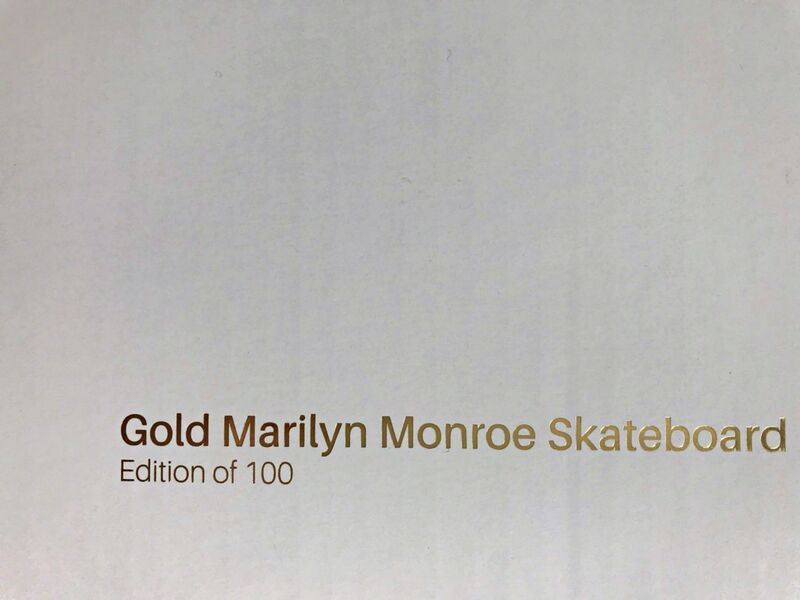 Andy Warhol, ‘Gold Marilyn Monroe Skateboard Triptych (Limited Edition Set of Skateboards with signed COA)’, 2015, Design/Decorative Art, Limited edition, triptych of numbered silkscreens on 7-ply Canadian maple wood skate decks (set of three, numbered) - with Signed COA & wall mounts, Alpha 137 Gallery Gallery Auction