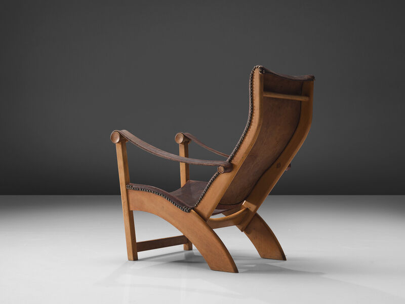 Mogens Voltelen, ‘Original Patinated 'Copenhagen Chair'’, 1936, Design/Decorative Art, Leather and beech, MORENTZ