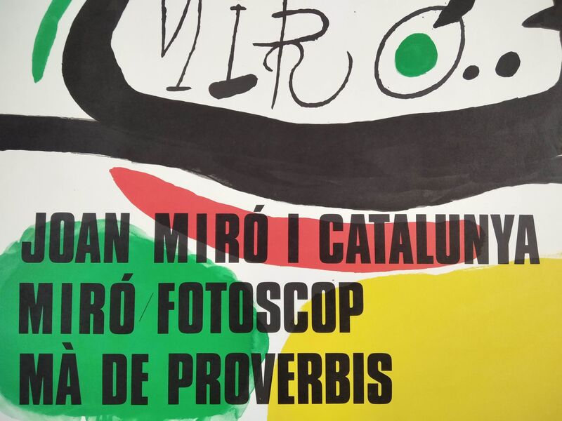 Joan Miró, ‘Tres llibres de Joan Miró: Joan Miró i Catalunya, Miró Fotoscop, Mà de proverbis’, ca. 1970, Ephemera or Merchandise, Lithographic poster, promoart21