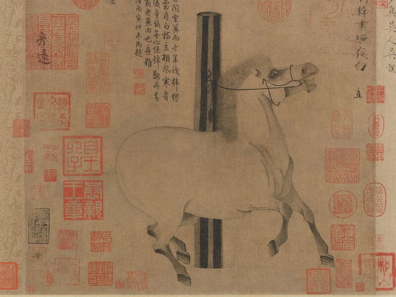 Han Gan 韩干/韓幹, ‘Night-Shining White (唐 韓幹 照夜白圖 卷)’, ca. 750, Painting, Handscroll, ink on paper, The Metropolitan Museum of Art