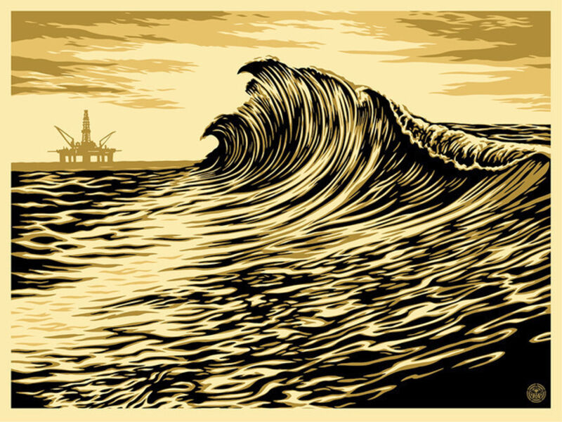 Shepard Fairey, ‘Water Is The New Black’, 2015, Print, Screen Print, Perry J. Cohen Foundation Benefit Auction