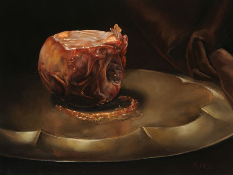 Rachel Bess, ‘Rotting Apple, Prone’, 2015, Painting, Oil on panel, Lisa Sette Gallery
