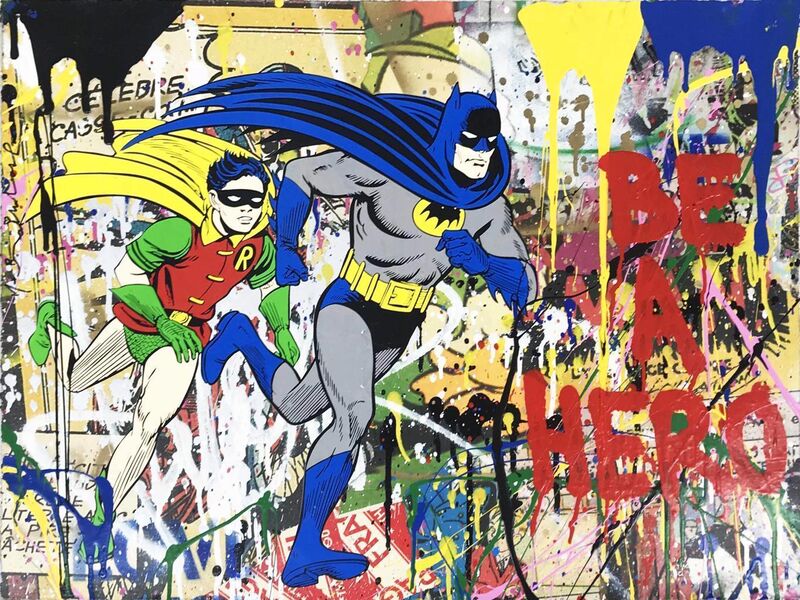 Mr. Brainwash, ‘Batman & Robin’, 2016, Mixed Media, Mixed Media, Hamilton-Selway Fine Art Gallery Auction