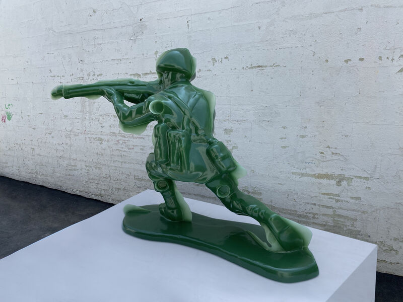 Yoram Wolberger, ‘Toy Soldier #5 (Kneeling Position)’, 2020, Sculpture, 3D digital scanning, CNC digital sculpting, Reinforced Fiberglass Composite, Urethane, Mark Moore Fine Art