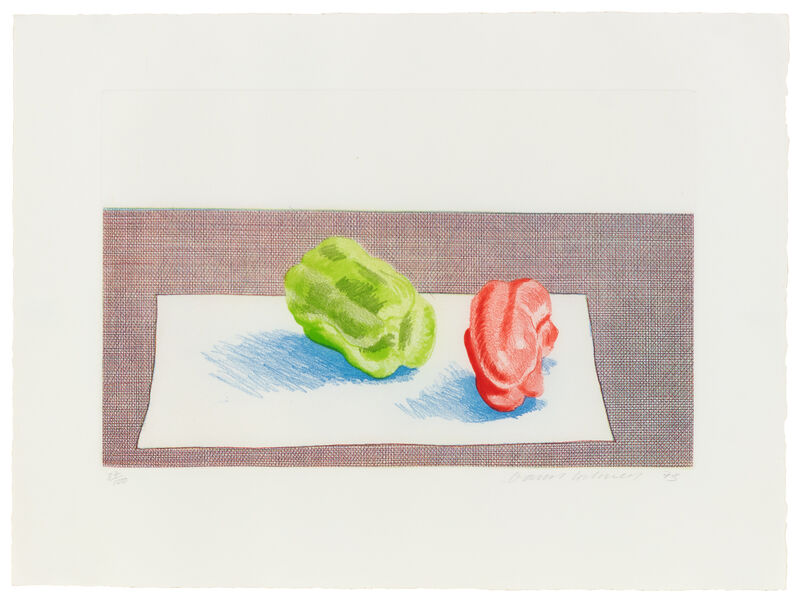 David Hockney, ‘Two Peppers’, 1973, Print, Etching, Hindman