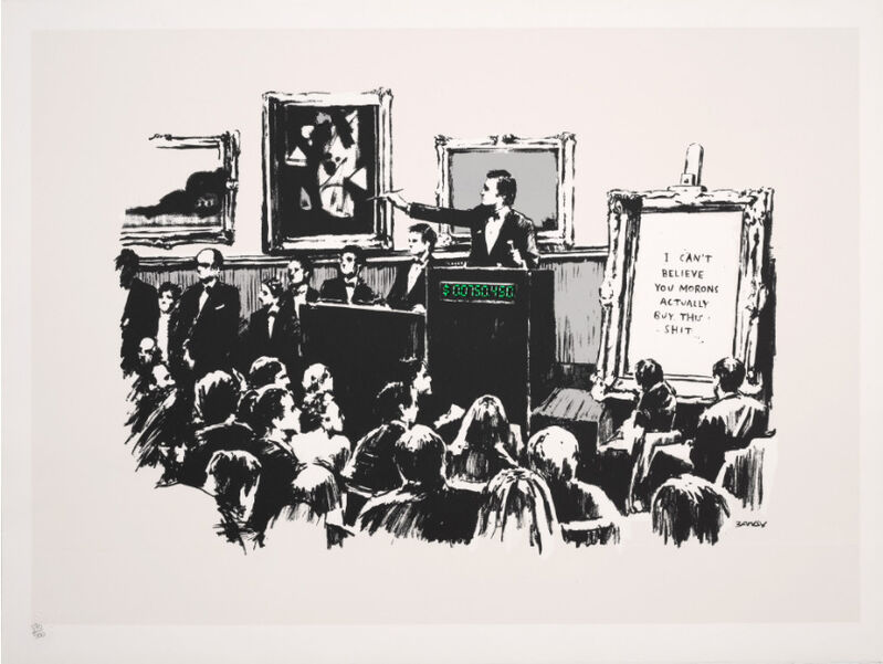 Banksy, ‘Morons’, 2006, Print, Screen-print in colors on wove paper, MoonStar Fine Arts Advisors