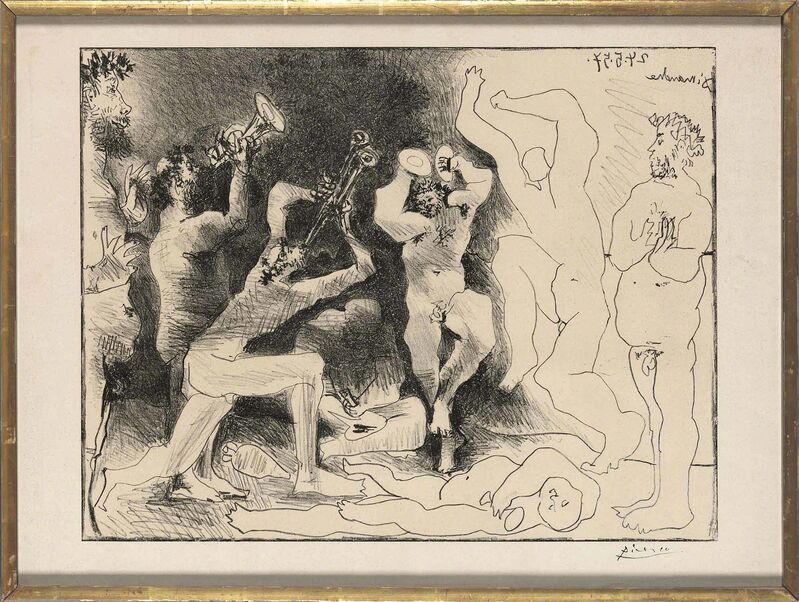 Pablo Picasso, ‘La Danse Des Faunes (B. 830)’, 1957, Print, Lithograph printed in black and cream, on Arches paper, Doyle