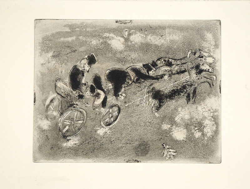 Marc Chagall, ‘La Troïka au Soir’, 1948, Print, Etching, Goldmark Gallery