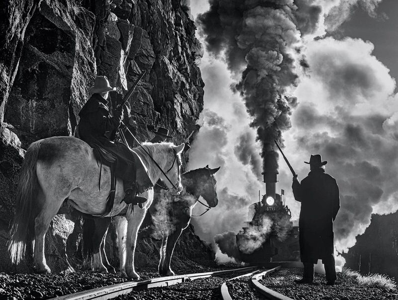 David Yarrow, ‘The Iron Horse’, 2021, Photography, Museum Glass, Passe-Partout & Black wooden frame, Leonhard's Gallery