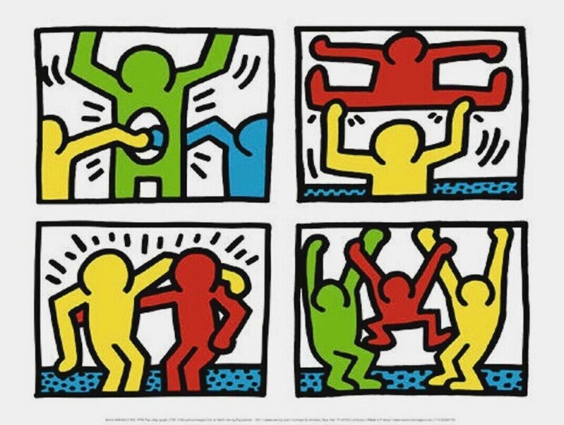 Keith Haring, ‘Pop Shop Quad I’, 2011, Reproduction, Offset Lithograph heavyweight premium paper with satin finish, Art Commerce