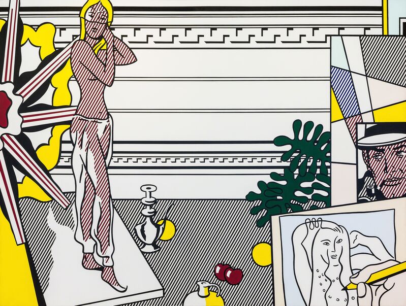 Roy Lichtenstein, ‘Artist's Studio with Model,’, 1974, Painting, Oil and Magna on canvas, ICA Miami