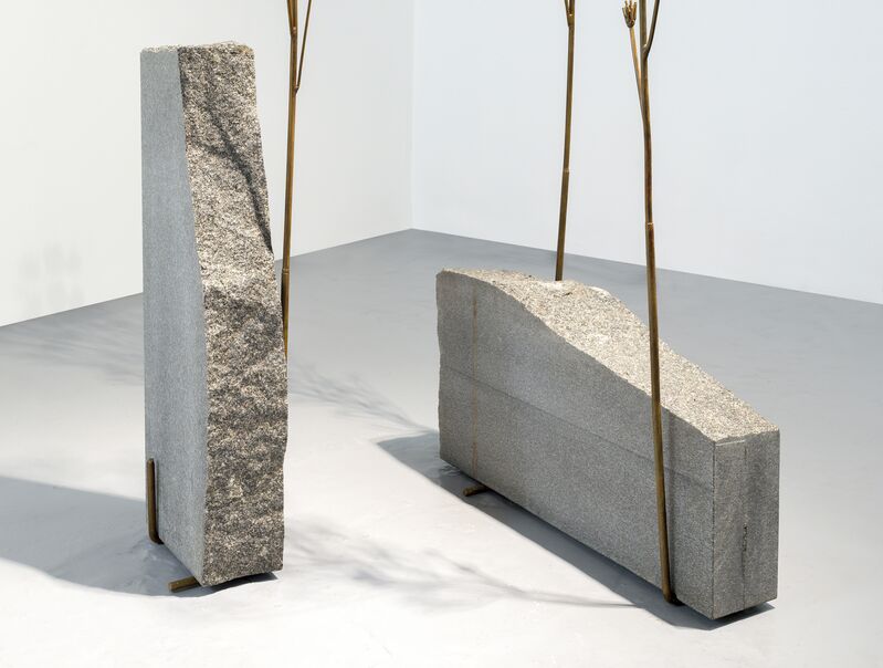 Michele Mathison, ‘Kakiebos III ’, 2019, Sculpture, Steel, brass and granite (Rustenburg, African Red), WHATIFTHEWORLD
