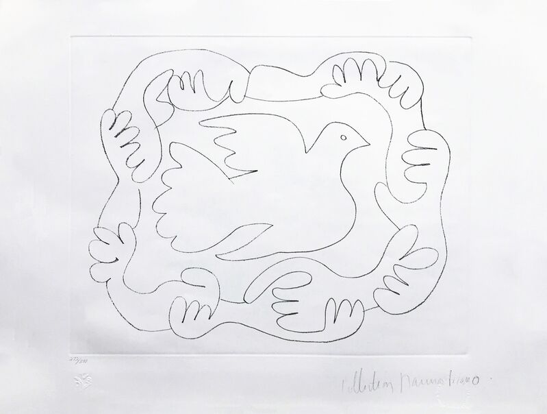 Pablo Picasso, ‘ETUDES DES MAINS ET COLOMBE’, 1979-1982, Reproduction, LITHOGRAPH ON ARCHES PAPER, Gallery Art
