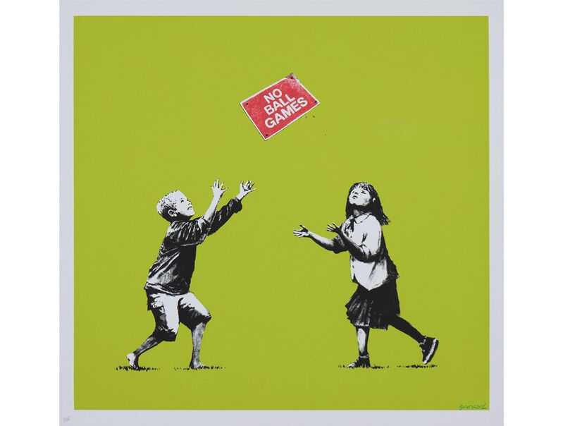 Banksy, ‘No Ball Games (Green) (signed)’, 2009, Print, Screenprint on paper, Dominic Guerrini