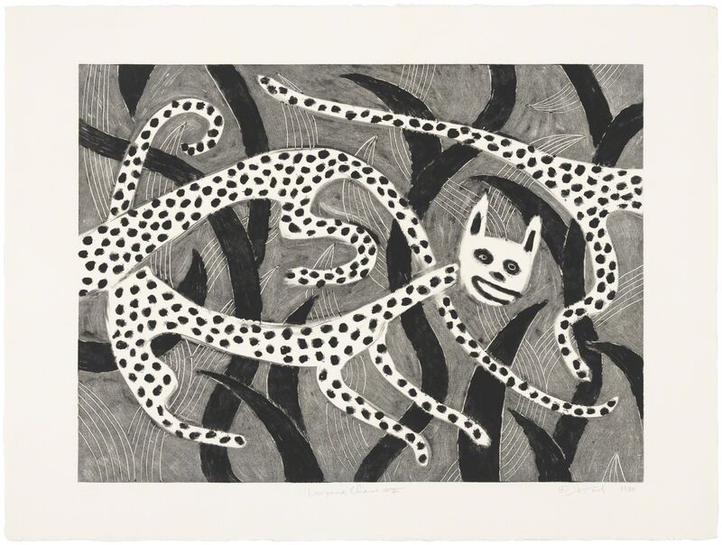 Judy Kensley McKie, ‘Leopard Chase II’, 1990, Print, Monotype, Gallery NAGA