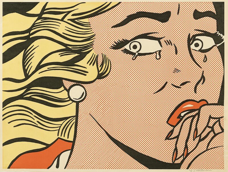 Roy Lichtenstein, ‘Crying Girl’, 1963, Print, Offset lithograph in colors, on light-weight wove paper, Kutlesa 