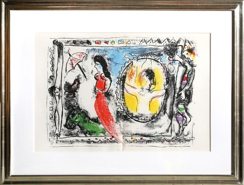 Marc Chagall, ‘Femme Avec Parapluie from Derrière le Miroir’, 1964, Print, Lithograph, RoGallery