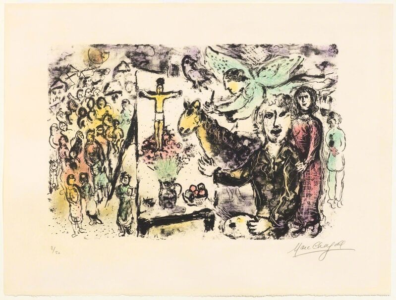 Marc Chagall, ‘L'artiste et thèmes bibliques’, 1974, Print, Colour lithograph, Koller Auctions