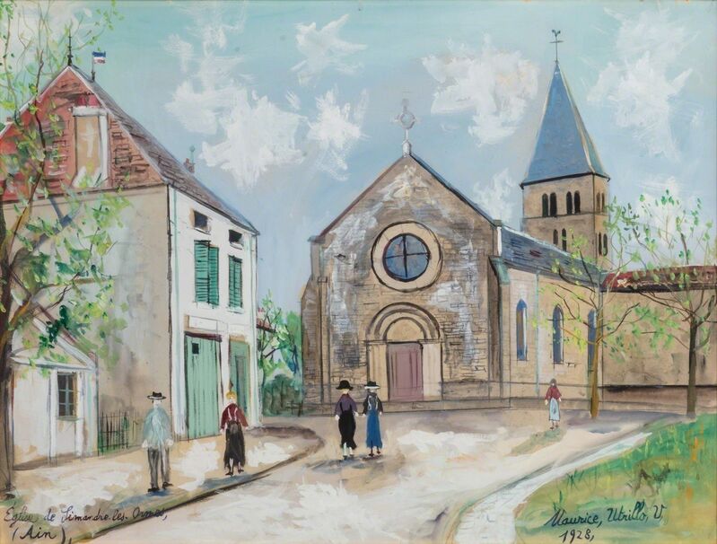 Maurice Utrillo, ‘Eglise de Simandre les-ormes (Ain)’, 1948, Drawing, Collage or other Work on Paper, Gouache, water colour, graphite on paper, Finarte